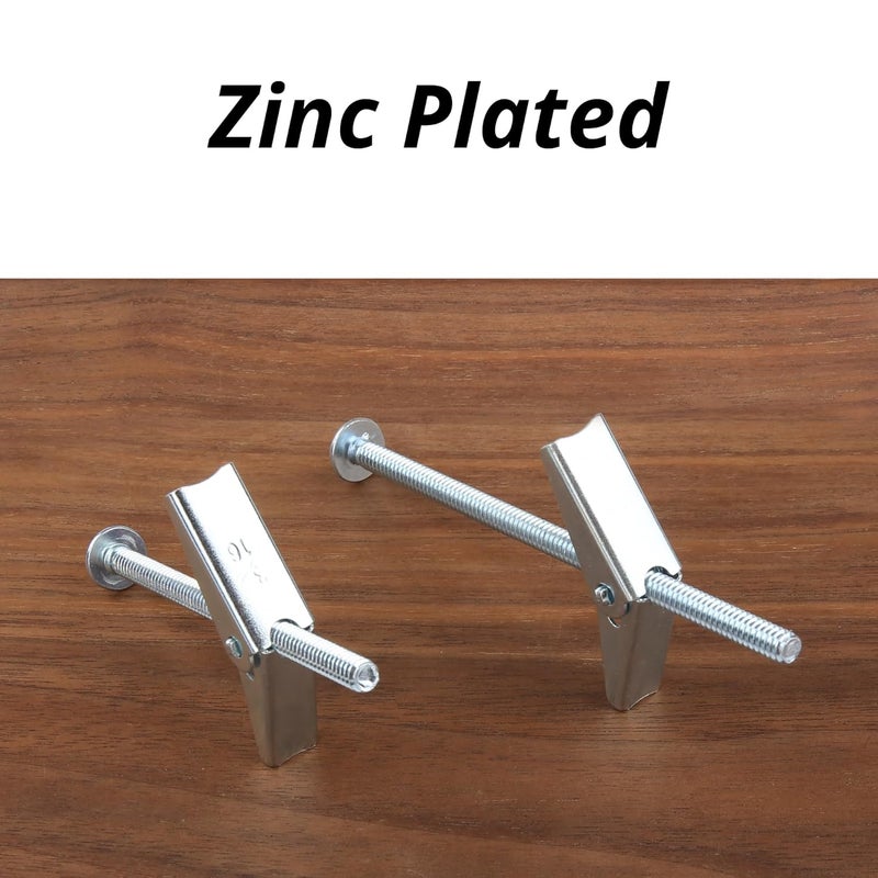 HASWARE Toggle Bolt Zinc Plated Steel and Wing Nut for Hanging Heavy Items on Drywall 3/16 Multi (12 Pack) - Image 3
